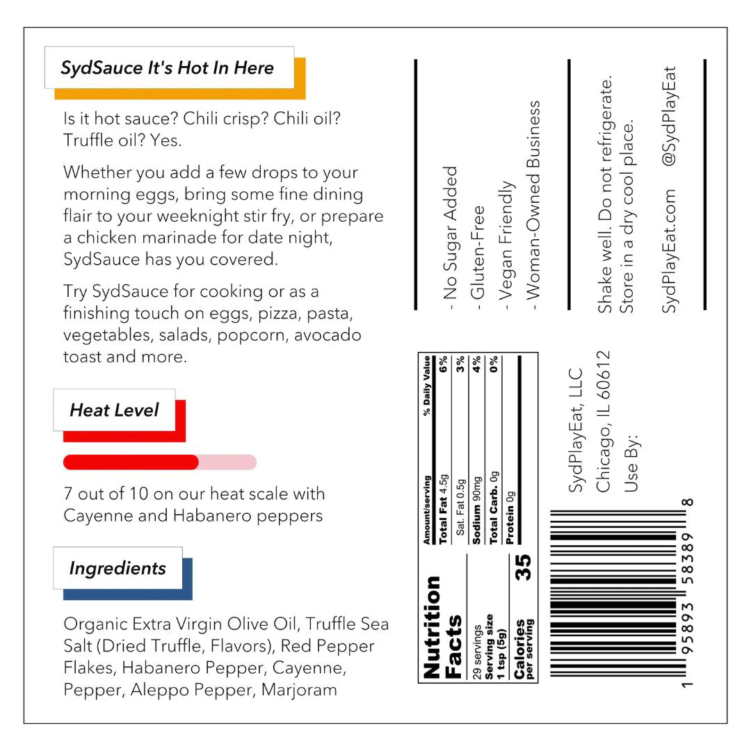 SydSauce Truffle Chili Olive Oil (Hot) - Image 3